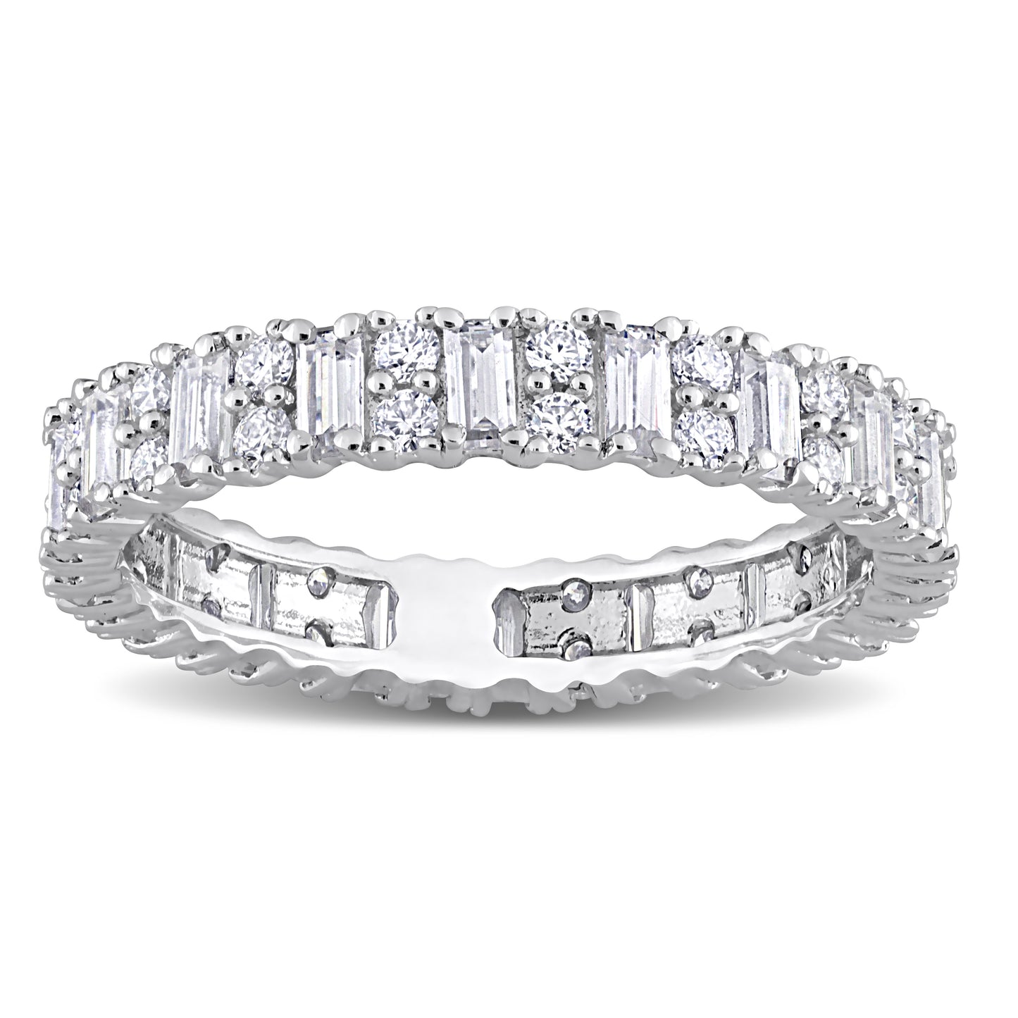 Moissanite Cluster Eternity Ring