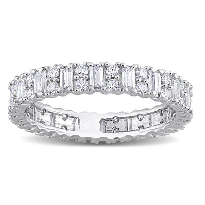 Moissanite Cluster Eternity Ring