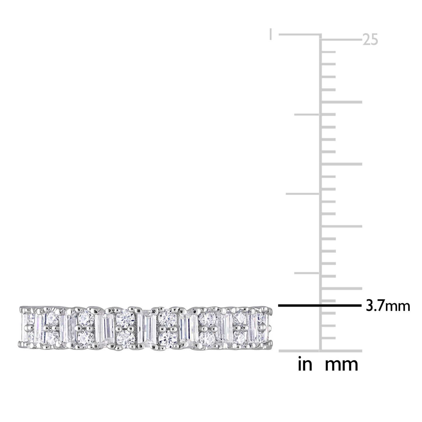 Moissanite Cluster Eternity Ring