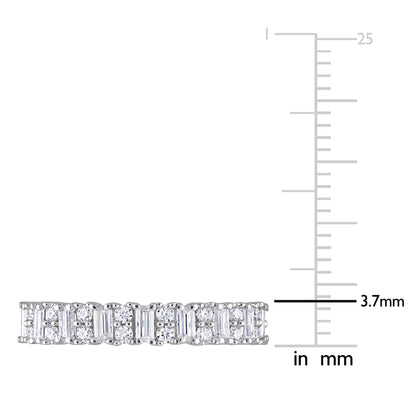Moissanite Cluster Eternity Ring