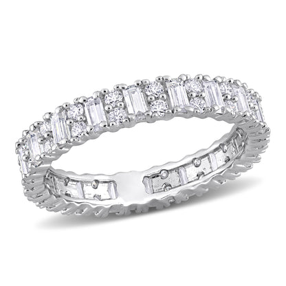 Moissanite Cluster Eternity Ring