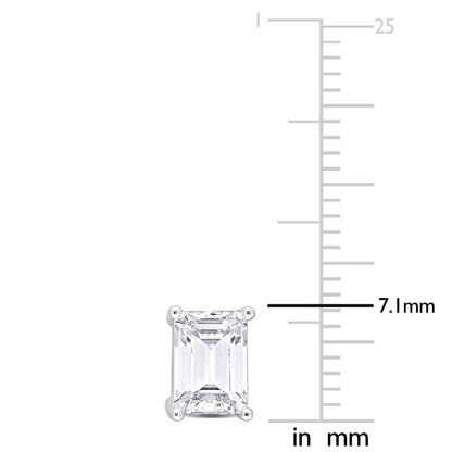 2 ct Dew Created moissanite-white fashion post earrings silver