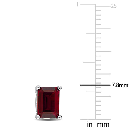2 1/2 ct TGW Garnet fashion post earrings silver