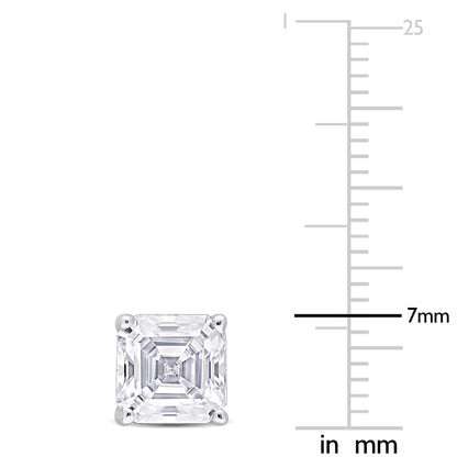 3 ct TGW octagon shaped moissanite stud silver