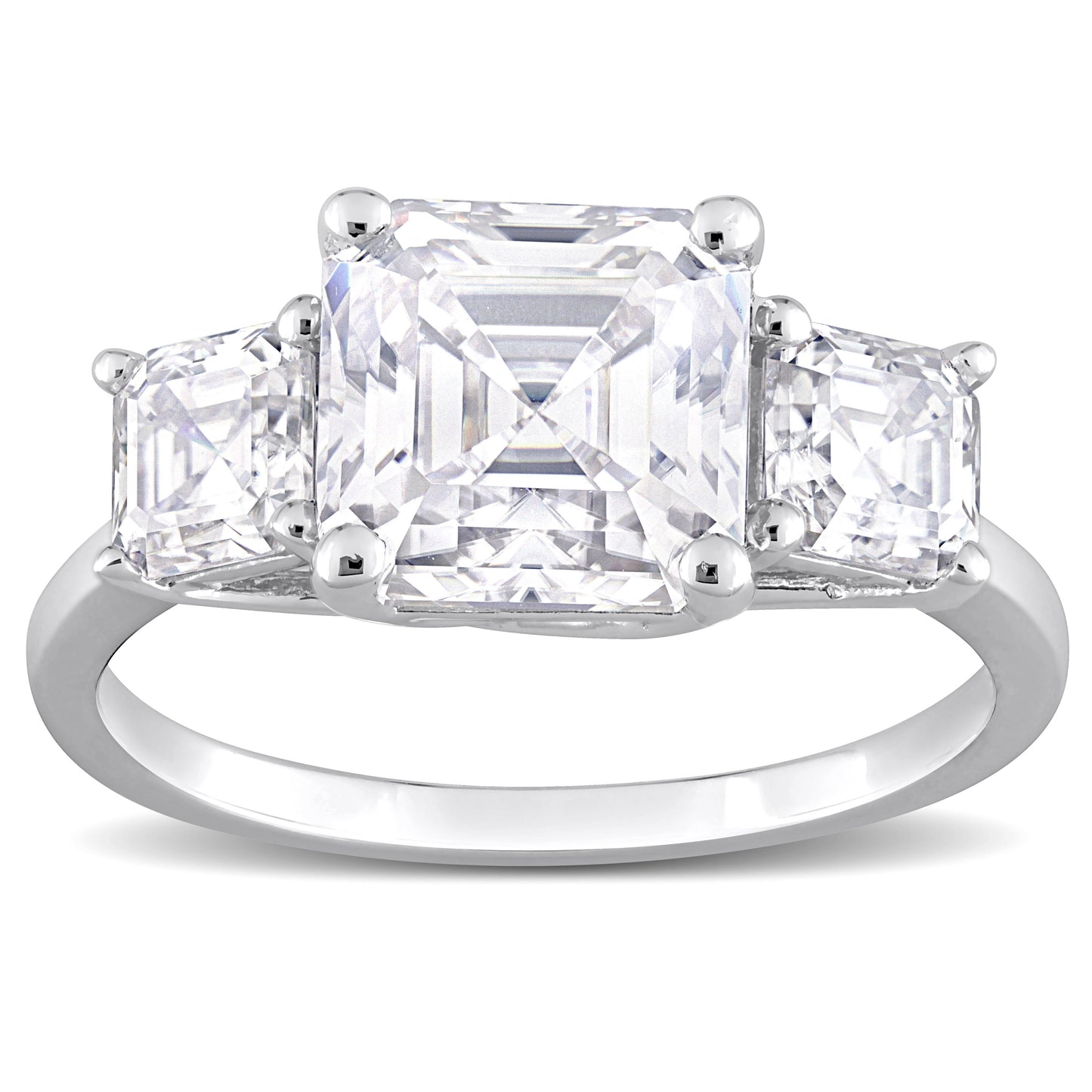 4 ct Dew created moissanite-white fashion ring silver