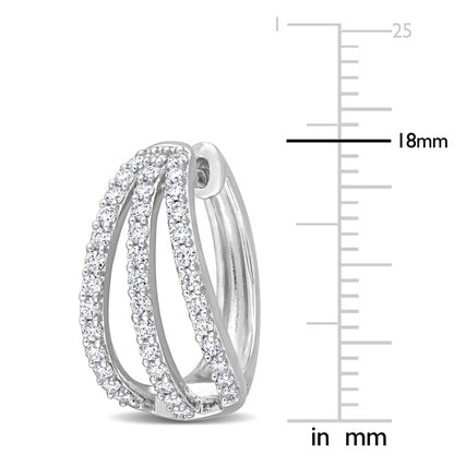 Triple Row Hoop Earrings