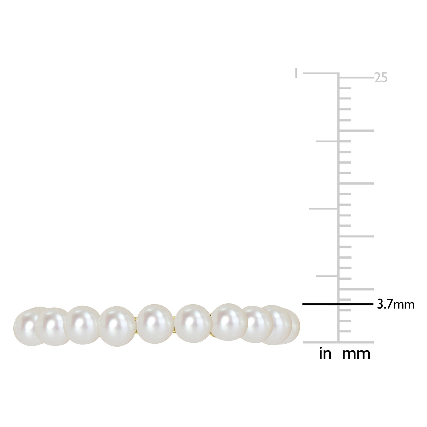 3 - 3.5 MM White Freshwater Cultured Pearl Fashion Ring 14k Yellow Gold
