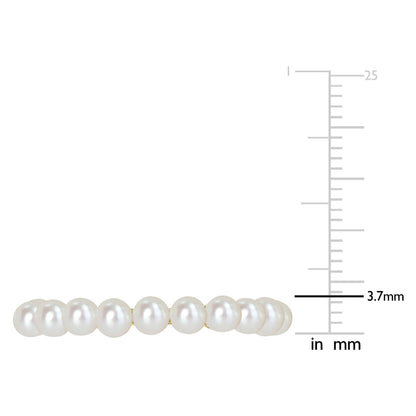 3 - 3.5 MM White Freshwater Cultured Pearl Fashion Ring 14k Yellow Gold