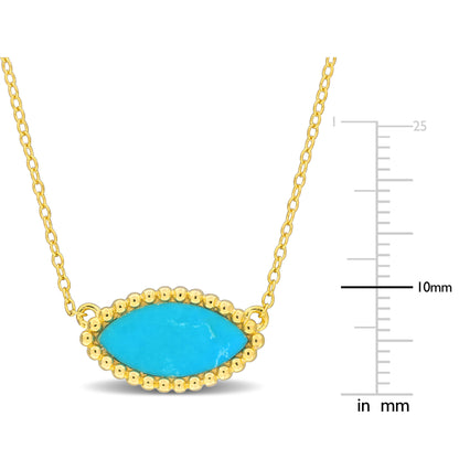 3 CT Marquise Cut Gemstone Necklace