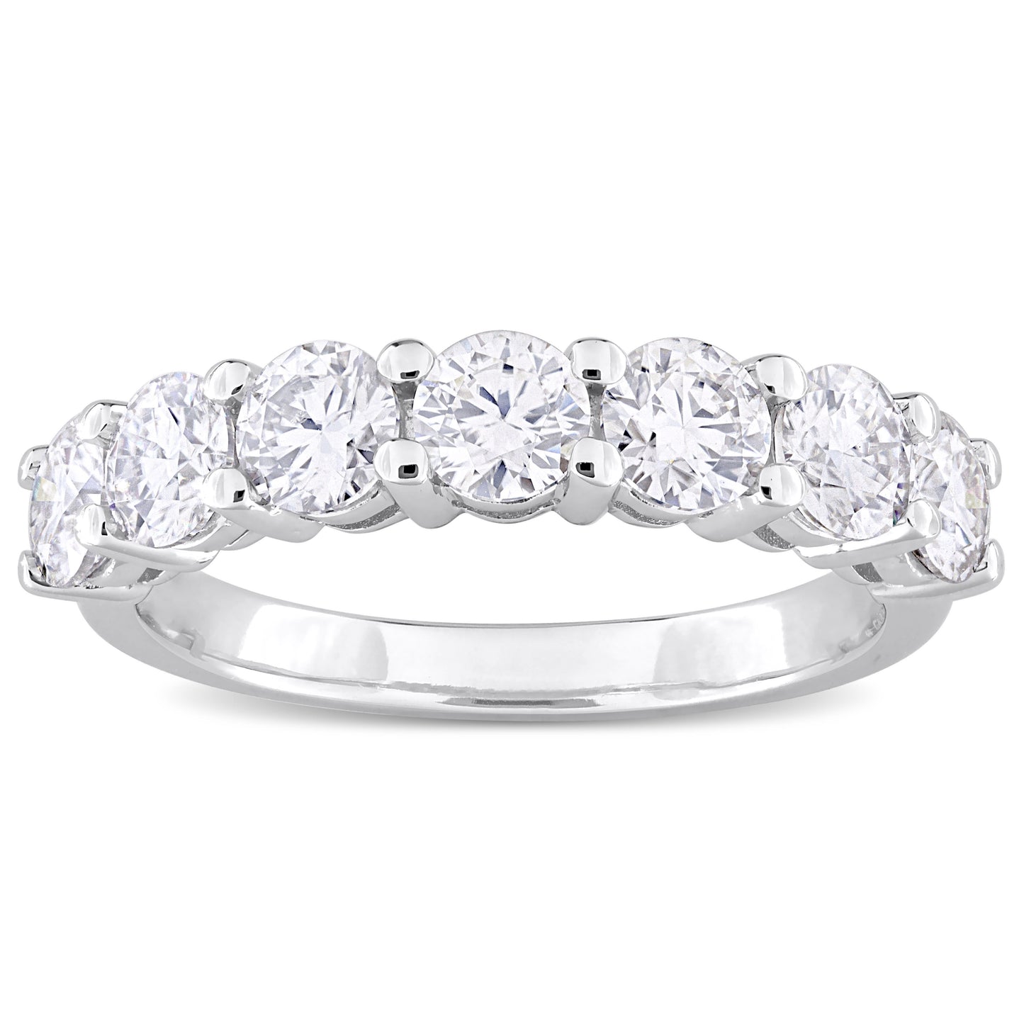 1 3/4 ct Dew created moissanite-white fashion ring silver