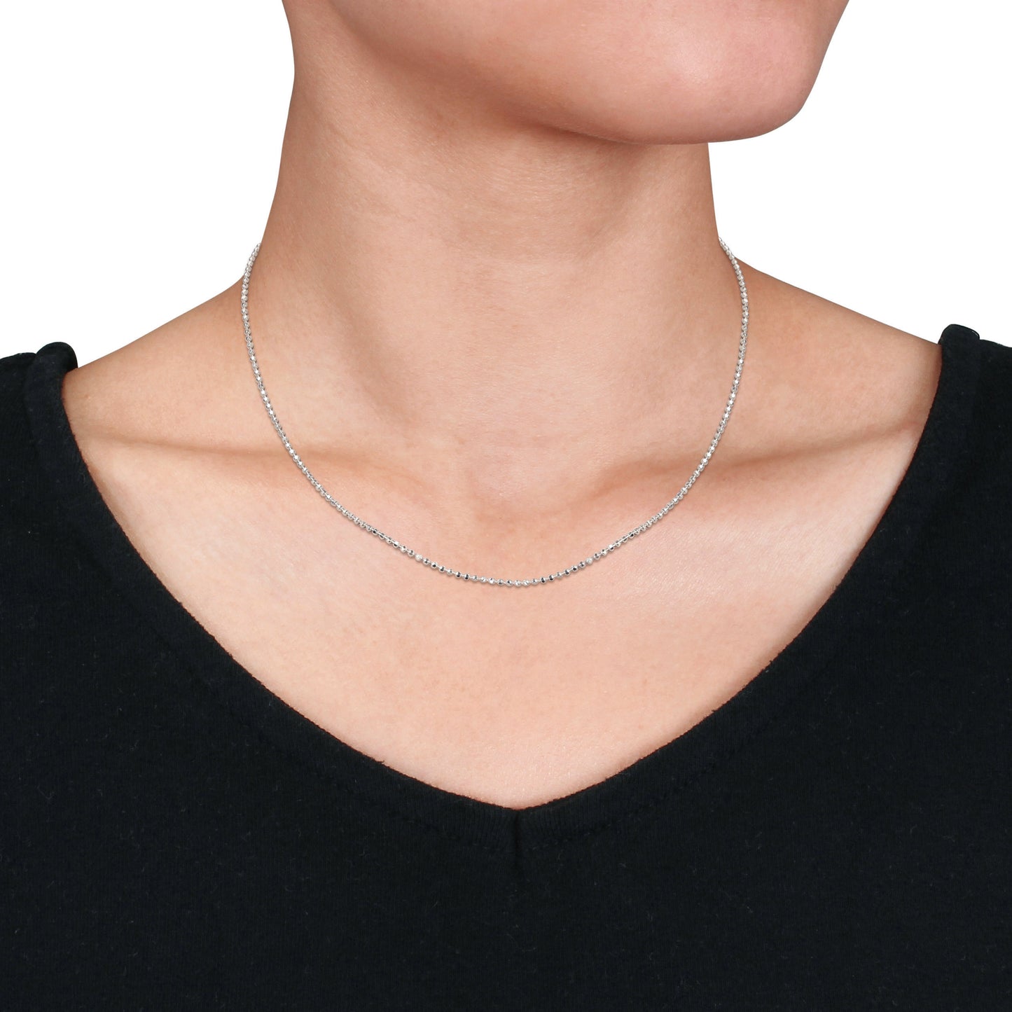 Silver 1.5MM Ball Chain Necklace w/ Lobster Clasp LENGTH (INCHES): 16