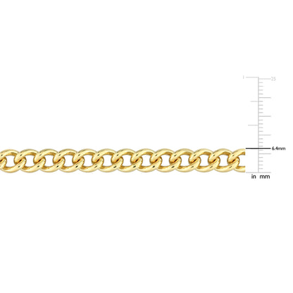 Curb link necklace 18" yellow gold plated