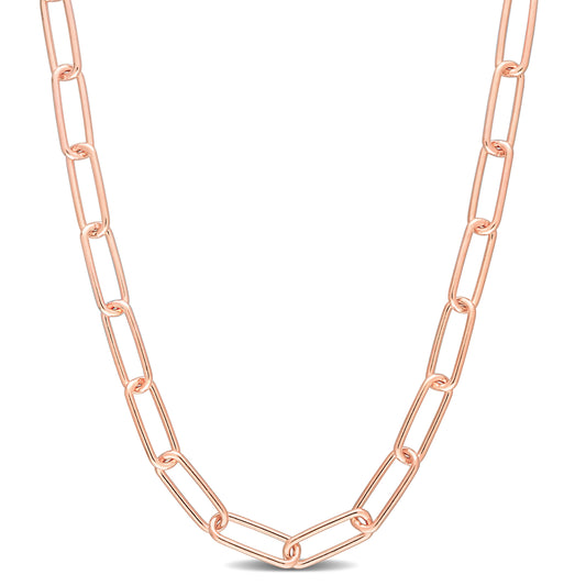 5MM Paperclip necklace rose plated