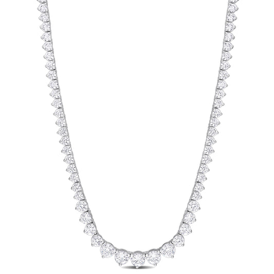 Cubic Zirconia Graduated Tennis Necklace