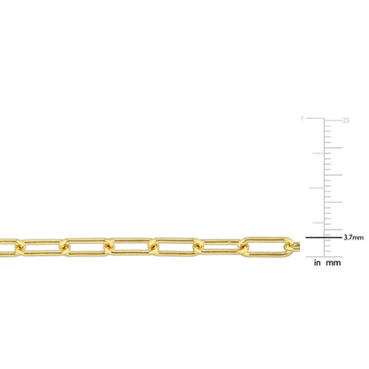 3.5MM paperclip necklace and bracelet set yellow silver